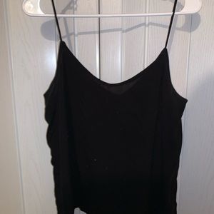 Black flow tank top
